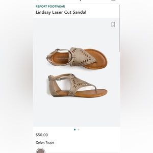 Report laser cut sandal, size 8